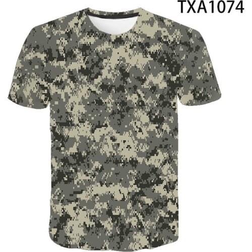 Summer Camouflage 3D T Shirts Casual Streetwear Boy Girl Kids Fashion Men Women Children Printed T-shirt Short Sleeve Tops