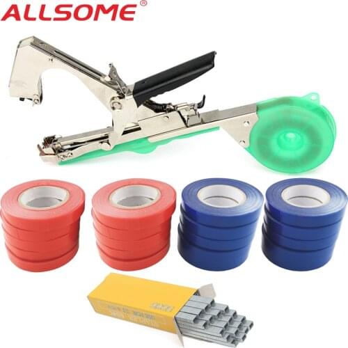 Tying Machine Plant Garden Plant Tapetool Tapener With 20 Rolls Tape Set for Vegetable, Grape, Tomato,Cucumber, Pepper Flower
