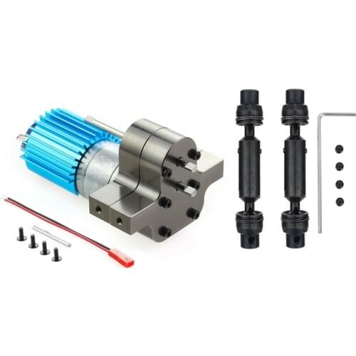 Metal 370 Motor Gearbox Gear Box With Drive Shaft For WPL C14 C24 B24 B36 MN D90 MN99S RC Car Upgrade Accessories