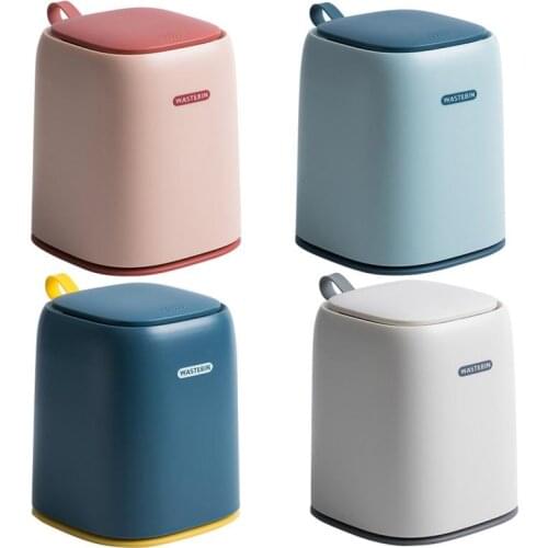 Mini Small Waste Bin Desktop Garbage Basket Home Table Plastic Office Supplies Trash Can Dustbin Sundries Barrel Box