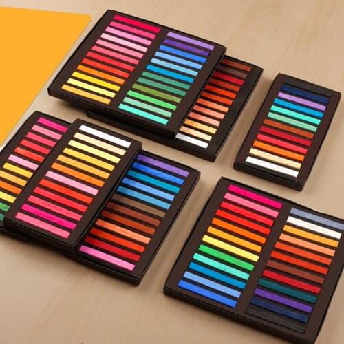 12/24/36/48 Colors Soft Dry Pastel Artist Chalk Pastel Sticks Square Pastel Set Non Toxic for Office School Drawing Art Supplies