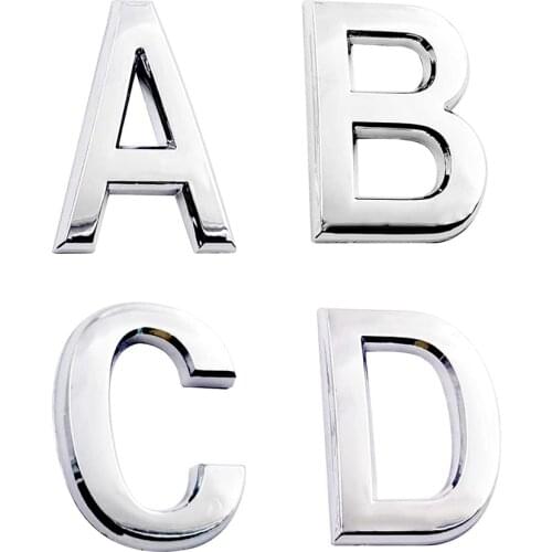 3D A to Z Alphabet Letter Sticker Self Adhesive House Number for Home Apartment Hotel Address Mailbox Door Number Plate Signs