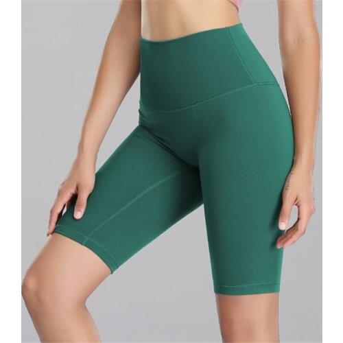 2020 New Seamless Yoga Shorts Women High Waist Fitness Clothing Push Up Hip Gym Shorts Sports Solid Workout Shortswear 5 Colors