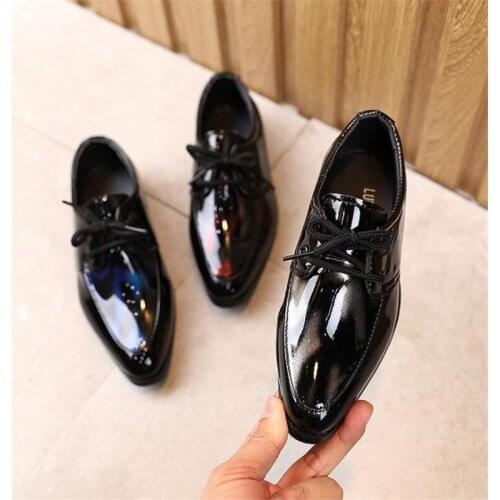 2021 the new boys shoes in the spring and autumn wind of England boys shoes fashion students shoes children leather shoes
