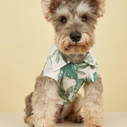 Pet Clothing New Summer Hawaiian Style Beach Vacation Dog Clothing Cat Shirt Dog Clothing