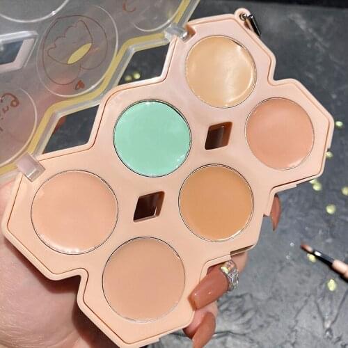 6 Color Palette Moisturizing Oil-control Contour Facial Makeup Camouflage Concealer Cream Waterproof Full Coverage Face Cosmetic
