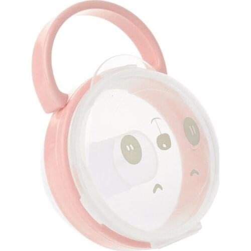 Portable Cartoon Panda Pattern Baby Pacifier Storage Box Pacifiers Nipple Transparent Dust Boxes