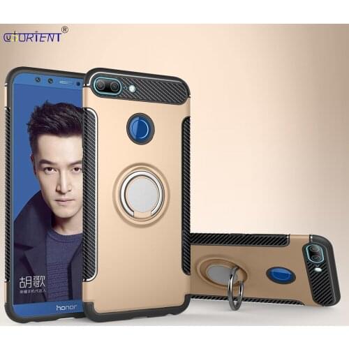 For Huawei Honor 9 Lite Finger Ring Shockproof Back Case Honor9 Lite Shell LLD-L22A LLD-L31 LLD-AL00 Car Holder Stand Full Cover