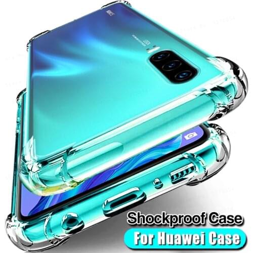 Clear Phone Case For Huawei P20 P30 P40 Mate 20 30 40 Pro Lite E Shockproof Case P Smart Z Y5 Y6 Y7 Y9 Prime Pro 2019 Back Cover