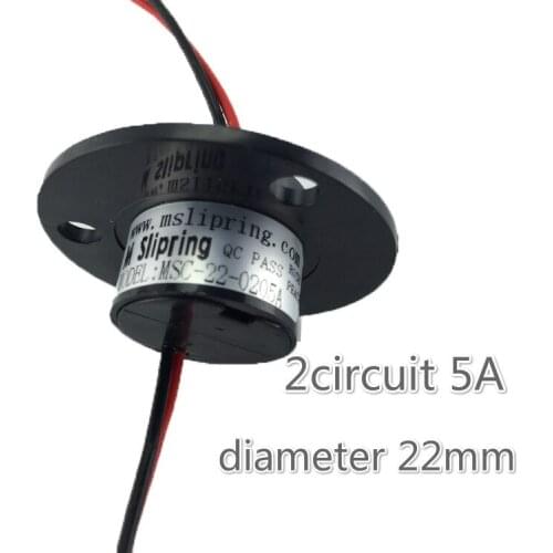 Sliding Ring 2circuit 5a Diameter 22mm Collector Ring Lighting Box Conductive Ring Wind Power Generation Rotary Connector