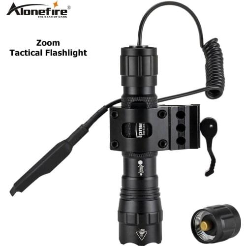 AloneFire tk503 Tactical IR Led Hunting Light Zoomable Infrared Radiation Night Vision Flashlight+20mm Rail Scope Mount