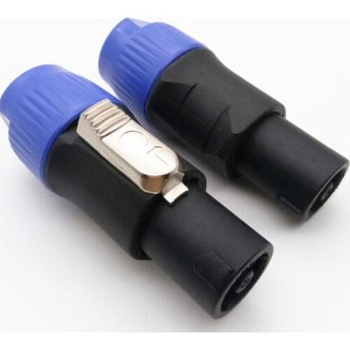 NL4FC good quality Speaker Connector 4Pin Male Speaker 4 Pole Speakon Plug Male Professional audio power plug Blue Connector
