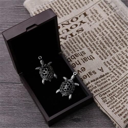 WKOUD 5pcs Silver Color 3D Metal Turtle Charms Necklace Key Chain DIY Jewelry Alloy Pendants display A897