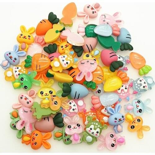 10pcs Cute animal resin accessorie diy handmade jewelry epoxy phone shell beauty hair accessories material Childrens hair band