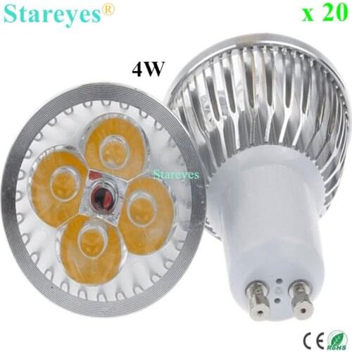 20 pcs Dimmable 4W 3W GU10 MR16 E27 B22 E14 GU5.3 LED Spotlight lamp downlight led Bulb led lamp droplight led light lighting
