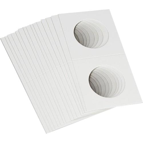 50PCS Square Cardboard Coin Holders Coin Supplies Coin Album Collection Lighthouse Stamp Coin Holders Cover Case Storage