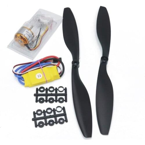 A2212 2212 1000KV Brushless Outrunner Motor +30A ESC+1045 Propeller Quad-Rotor Set for RC Aircraft Multicopter