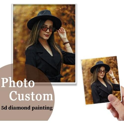 5D DIY Photo Custom Diamond Embroidery Full Square/Round Resin Diamond Painting Cross Stitch Kits Diamond Mosaic Birthday Gift