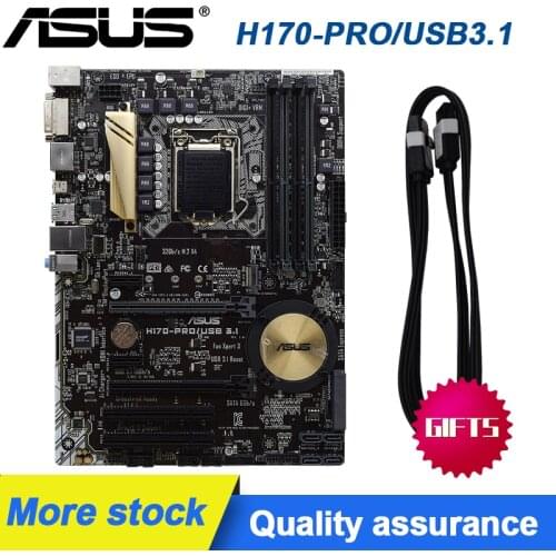 For ASUS H170-PRO/USB 3.1 Desktop Motherboards LGA 1151 Intel H170 Used Motherboard DDR4 HDMI 64GB SATA 6Gb/s USB 2.0 USB 3.1