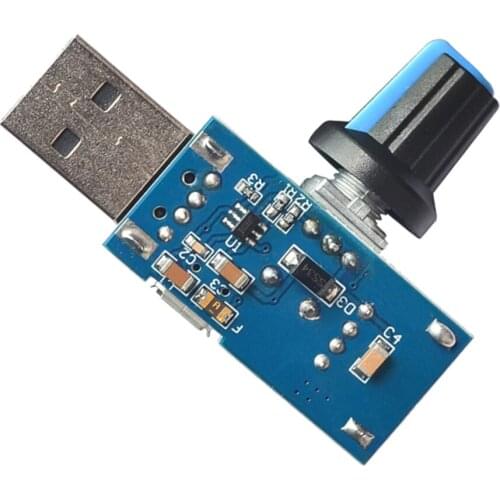 Mute USB Fan Controller Stepless Volume Control Regulator DC4V-12V