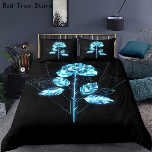 Diamon Rose Flower Duvet Cover Set Women 3d Bedding Sets 2/3 Pcs King Queen Size Printed Comforter Bed Linen Mothers Day Gifts
