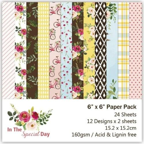 In the special day Scrapbooking paper pack of 24 sheets handmade craft paper craft Background pad H858