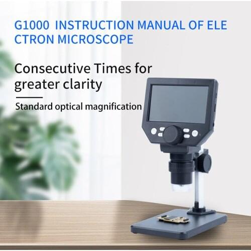 1-1000x 8MP USB Digital Electronic Microscope Portable 8 LED VGA Microscope With 4.3" HD OLED Screen for Pcb Motherboard Repair