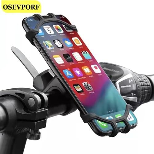 Bicycle Phone Holder Mobile Phone Bracket Motorcycle Support Bike Mount Silicone Bike Stand for iPhone 11 X 7 Samsung S20 Xiaomi