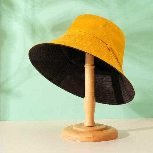 Double-sided Adult Cotton Fisherman Hat Unisex Fashion Simple Wild Sunhat Outdoor Travel Bucket Cap Beach Summer