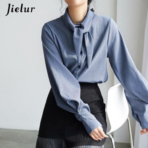 Блузки с галстуком Jielur China At AliExpress