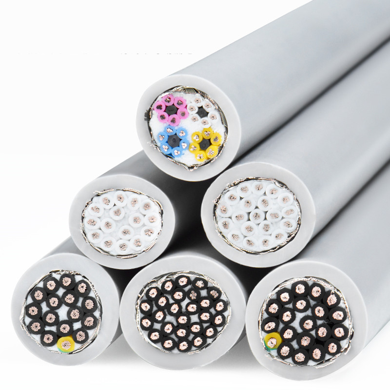 0.5/0.75/1MM 10-30core Towline shielded cable PVC flexible wire resistance to bending corrosion resistant Pure copper wire