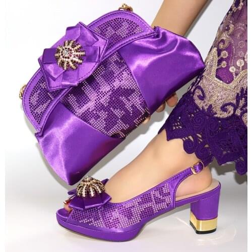 Doershow beautiful fashion Shoe and Bag Set New Women Shoes and Bag Set In Italy Italian Shoes with Matching Bags Set HIM1-20