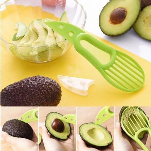 Multi Function 3 In 1 Fruit Peeler Avocado Slicer Shea Corer Butter Cutter Pulp Separator Plastic Knife Kitchen Accessories Tool