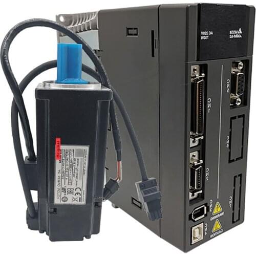 Delta 750W 3000rpm 2.39Nm AC220V Servo Motor Driver Kits With Brake ASD-A2-0721-E EtherCAT + NEMA32 ECMA-C10807SS With 3M Cable