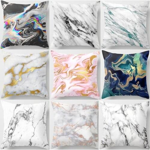 Geometric Pillow 45x45cm Marble Texture Throw Pillow Case for Home Decor Without Core Pillowcase Headres