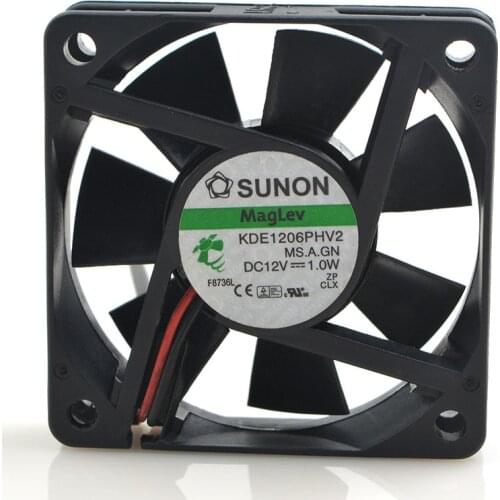 FOR SUNON 6015 12V 1.0W KDE1206PHV2 DC suspension maglev projection monitoring cooling fan