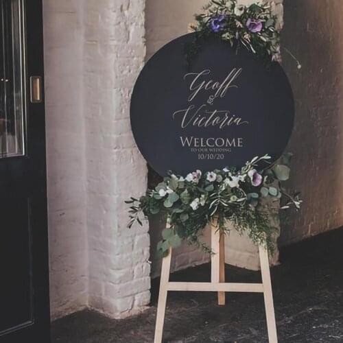 Plexiglass Round Clear Acrylic Wedding Welcome Sign Signature Board Personalized Mariage Gift Favors Wedding Party Decors