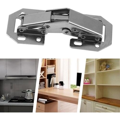 No Drilling Hole Cabinet Hinge Hydraulic Damping Buffer Spring Wardrobe Hinge Door Drawer Closet Furniture Hardware