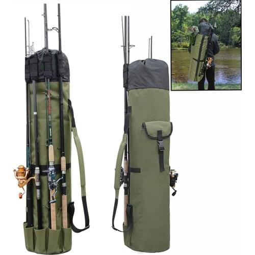 Fishing Rod Bag Holder Rod Carrier Pole Case Tackle Box Storage Multifunctional Stand Bag Large Capacity Waterproof Fishing Gear