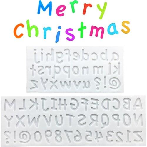 Uppercase Lowercase Letters Numbers Silicone Sugarcraft Cupcake Baking Mold Fondant Cake Decorating Tools