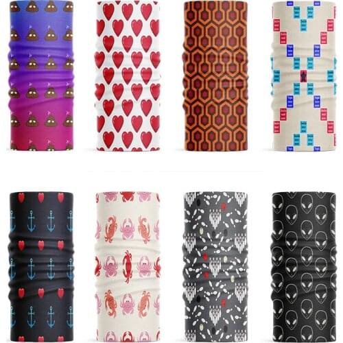 Creative Design Layered Pattern Unisex Dustproof Bandana Microfiber Seamless Tubular Sports Cycing Wrist Scarf Square Handscarf