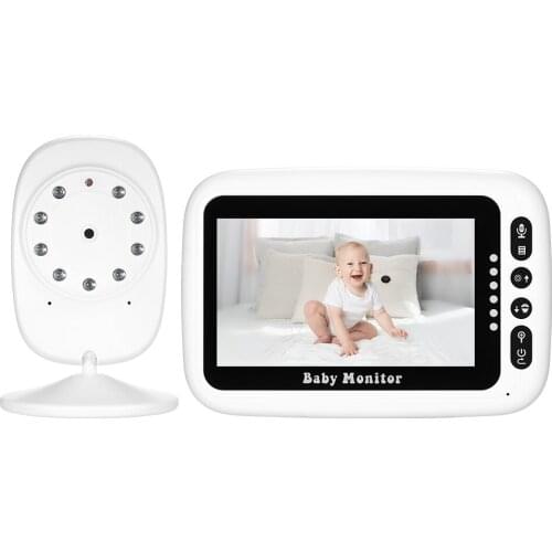 Baby Monitor 4.3/3.5/2.4 Inches LCD Display babyfoon Monitor with Lullabies Infrared Night Vision High Capacity Battery