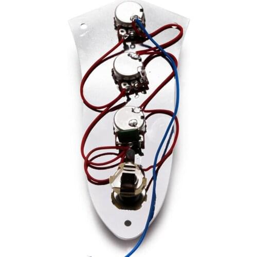 Silver Seven Angle Knob Prewired Loaded Guitar Control Plate For JB Replacement