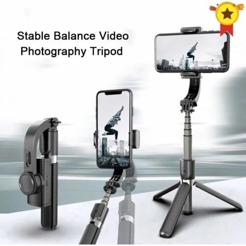 Gimbal Stabilizer Selfie Stick Tripod single axis stabilizer vlog video anti shake shooting aluminum tripod for huawei xiaomi