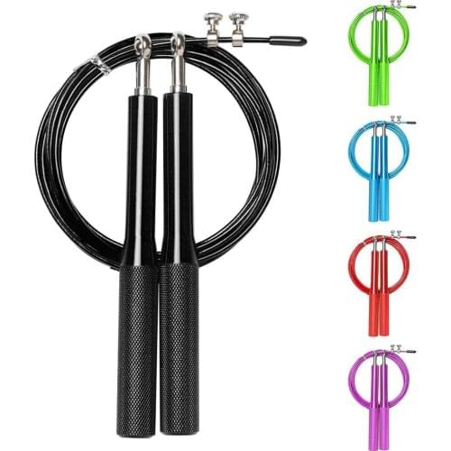 Jump Rope Adjustable Workout Training Cable Ball Bearing Anti-Slip Handle Skipping Wire Jump Rope Lose Weight Fitness Tool