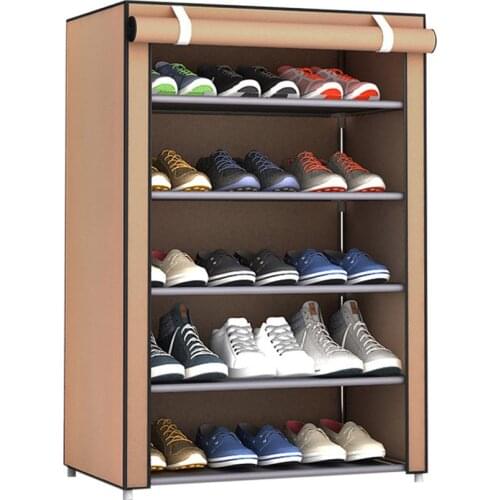 6 Layers Home Dustproof Large Size Non-Woven Fabric Shoes Rack Shoes Organizer Home Bedroom Dormitory Shoe Racks Shelf Cabinet