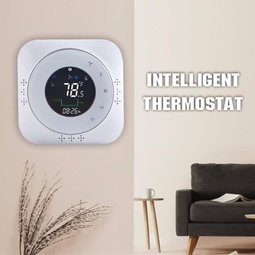Wifi Thermostat 24VAC Heat Pump Thermostat Fahrenheit Alexa/Google Home Tuya/Smart Life Phone APP Room Temperature Controller