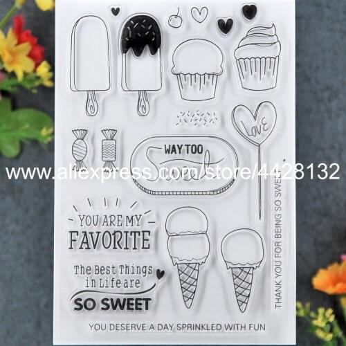 So Sweet Cake Candy Scrapbook photo cards rubber stamp clear stamp transparent stamp 20121211