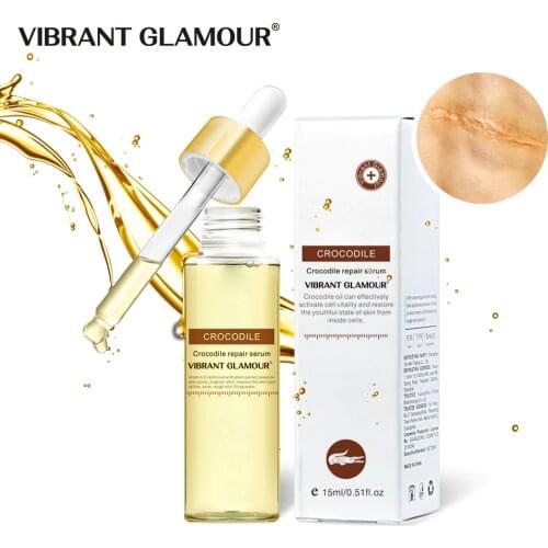 VIBRANT GLAMOUR Crocodile Repair Scar Serum Acne Treatment Stretch Marks Removal Acne Scar Whitening For Spots Skin Care 15ml