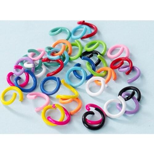 100pcs/Pack Length 8mm Bead Material Iron Opening Ring Shape Suitable for DIY Beads of Bracelet Accessories